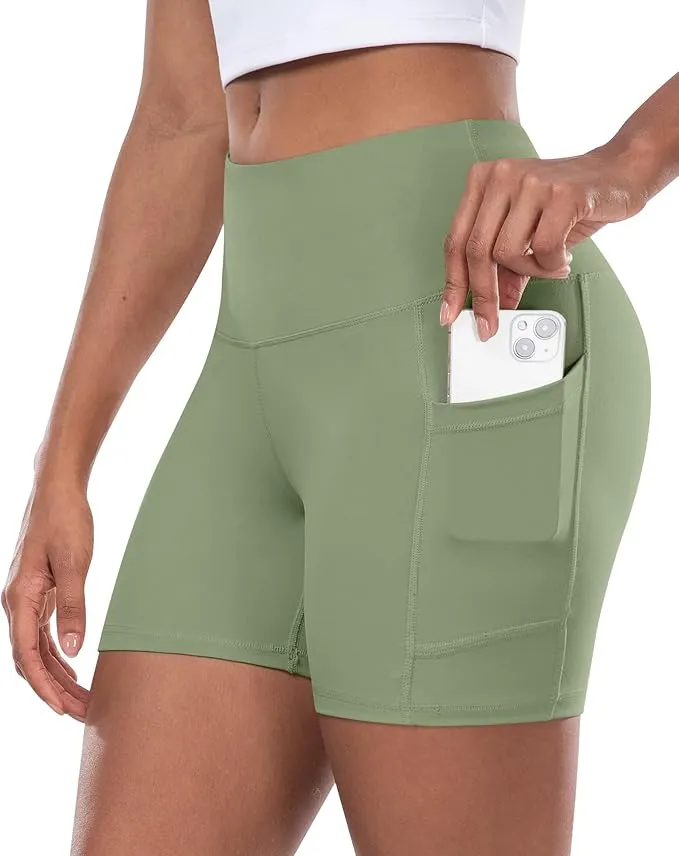 CHRLEISURE high Waisted Workout shorts from Spandex 